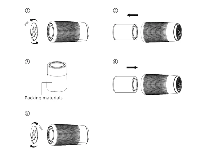 Filter replacement sequence